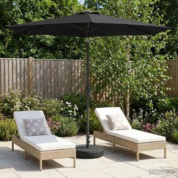 Parasol da giardino con luci LED e base 270 x 270 cm Poliestere