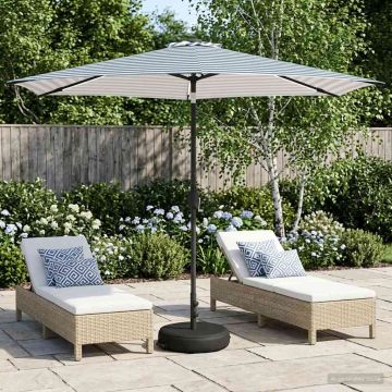 Parasol da giardino con luci LED e base 300 x 300 cm Poliestere