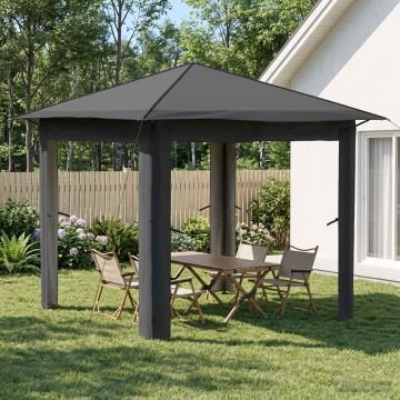 Gazebo senza Parete 2,6 x 2,6 m Grigio chiaro e Antracite