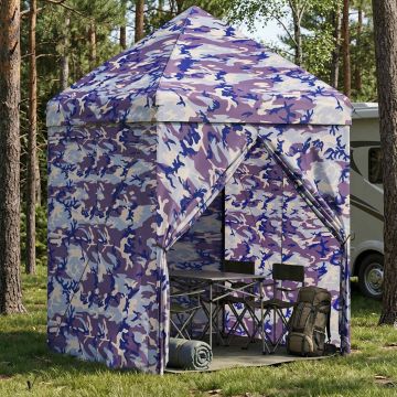 Gazebo Pop-up con 4 Pareti 2 x 2 m Blu Cacciatore