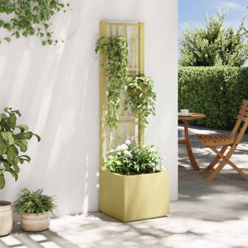 Vaso da Giardino con Trellis Verde 36 x 36 x 140 cm PP