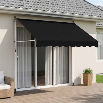 Tenda retrattile manuale Nero 100 cm