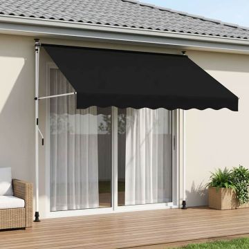 Tenda retrattile manuale Nero 300 cm