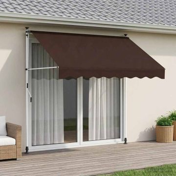 Tenda retrattile manuale Marrone 150 cm