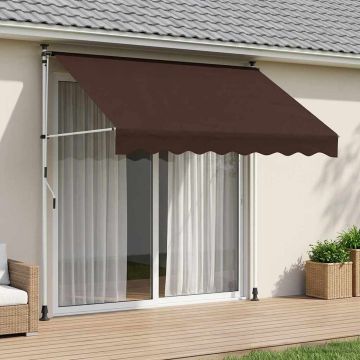 Tenda retrattile manuale Marrone 350 cm
