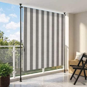 Tenda a Rullo Esterna Antracite e Bianco 200 x 270 cm