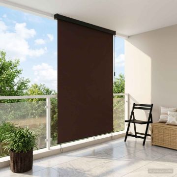 Tenda a rullo Marrone 60 x 250 cm Tessuto e Alluminio