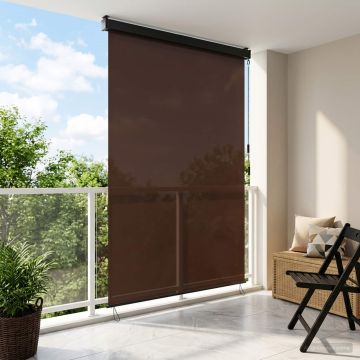 Tenda a rullo Marrone 80 x 250 cm Tessuto e Alluminio
