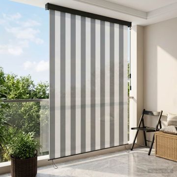 Tenda a rullo Antracite e Bianco 140 x 250 cm