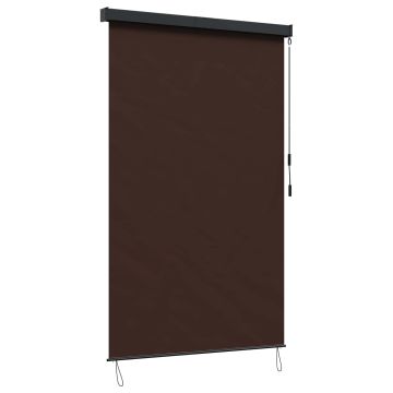 Tenda a rullo Marrone 160 x 250 cm Tessuto e Alluminio