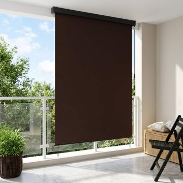 Tenda a rullo Marrone 180 x 250 cm Tessuto e Alluminio