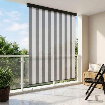 Tenda a rullo Antracite e Bianco 180 x 250 cm