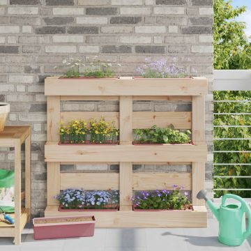 Fioriere per Euro pallet 24 pz Marrone 36 x 13,5 x 9,5 cm
