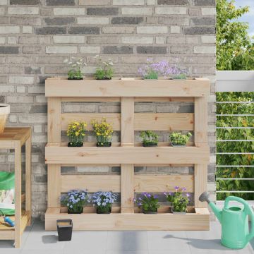Fioriere per Euro pallet 12 pz Nero 14 x 9 x 9,5 cm