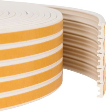 Nastro adesivo per finestre Bianco 9 x 4 mm 100 m Schiuma EPDM