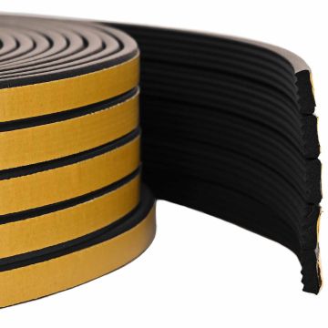 Nastro adesivo per finestre Nero 8 x 3 mm 50 m Schiuma EPDM