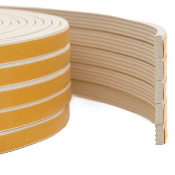 Nastro adesivo per finestre Bianco 10 x 4 mm 100 m Schiuma EPDM