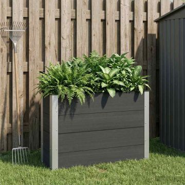 Letto rialzato da giardino Nero 100 x 30 x 72 cm