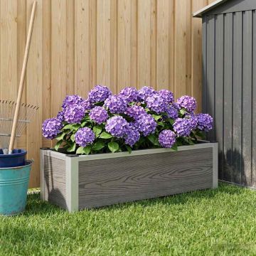 Letto rialzato da giardino Grigio 100 x 30 x 22 cm