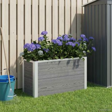 Letto rialzato da giardino Grigio 75 x 30 x 42 cm