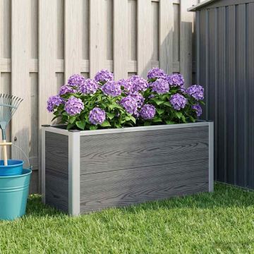 Letto rialzato da giardino Grigio 100 x 30 x 42 cm
