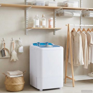 Mini lavatrice con vasca singola 4,6 kg Blu e Bianco