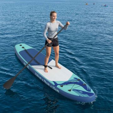 Tavola da Paddle Gonfiabile HYDROS 335 x 76 x 15 cm Turchese
