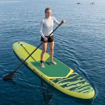 Tavola da Paddle Gonfiabile POSEIDON 366 x 81 x 15 cm Verde per