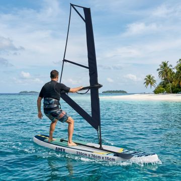 SUP gonfiabile con vela APEX 330 x 76 x 15 cm Blu per