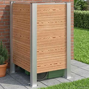Recinzione Contenitore per Rifiuti Marrone 85 x 85 x 115 cm