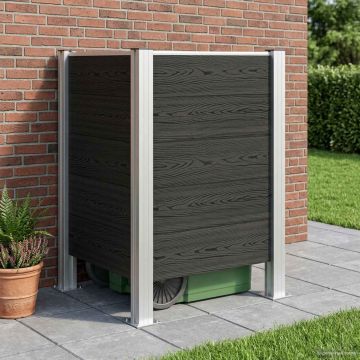 Recinzione Contenitore per Rifiuti Grigio 85 x 85 x 115 cm