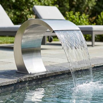 Fontana da Piscina Acciaio Inox 61 x 30 x 45 cm Argento