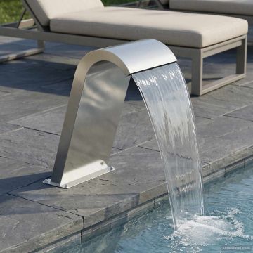 Fontana da Piscina Argento 47 x 31 x 60 cm Acciaio Inox