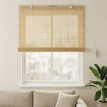 Tenda a rullo Naturale 90 x 160 cm Bambù