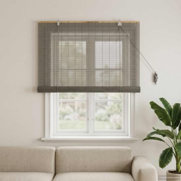 Tenda a rullo Grigio 100 x 160 cm Bambù