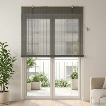 Tenda a rullo Grigio 130 x 220 cm Bambù
