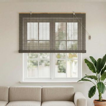 Tenda a rullo Grigio 150 x 160 cm Bambù
