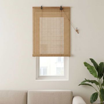 Tenda a rullo Marrone 40 x 160 cm Bambù