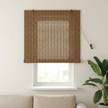 Tenda a rullo Marrone 160 x 160 cm Bambù