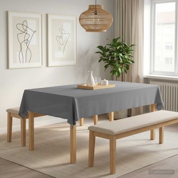 Tovaglia da Tavolo Grigio Chiaro 110 x 180 cm Poliestere