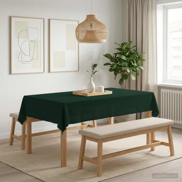 Tovaglia da Tavolo Verde Scuro 110 x 180 cm Poliestere