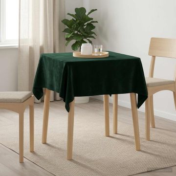 Tovaglia da Tavolo Quadrato Verde Scuro 140 x 140 cm Poliestere