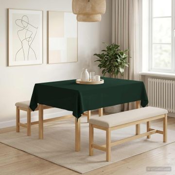 Tovaglia da Tavolo Verde Scuro 140 x 180 cm Poliestere