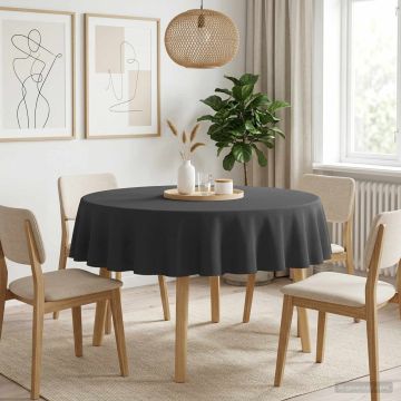 Tovaglia da Tavolo Rotondo Grigio Scuro Ø 160 cm
