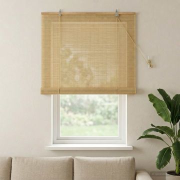 Tenda a rullo Naturale 80 x 160 cm Bambù