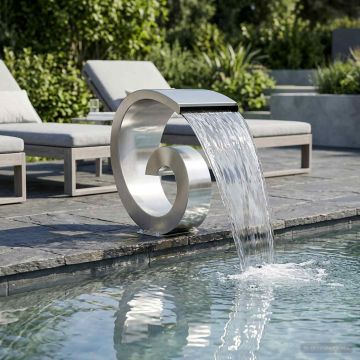 Cascata da Piscina con Luce LED Acciaio Inox 304