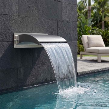 Cascata da Piscina con Luce LED Acciaio Inox 304