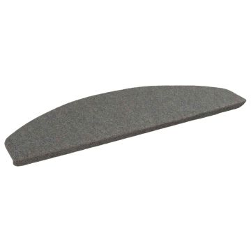 Tappetini per scale autoadesivi 15 pz 80 x 24,5 x 3,5 cm Grigio