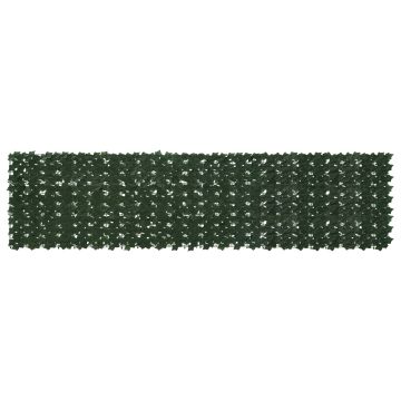 Schermo per balcone con foglie Verde Scuro 300 x 75 cm