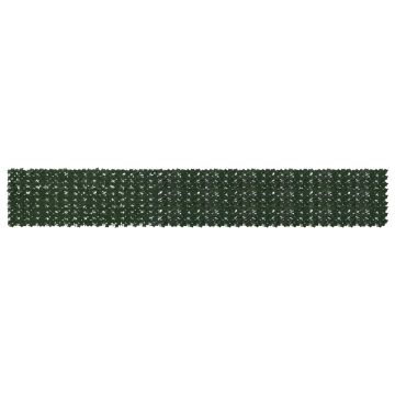 Schermo per balcone con foglie Verde Scuro 500 x 75 cm